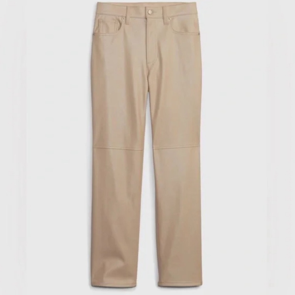 Gap Straight High Rise Leather Pants